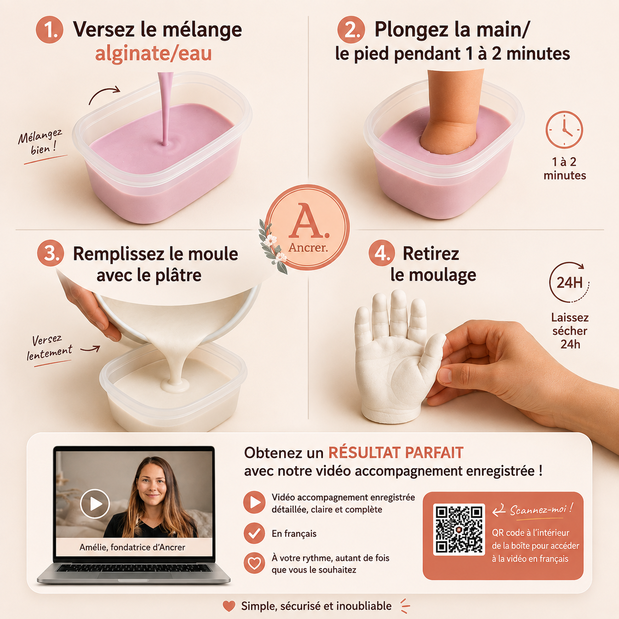Contenu du kit empreinte bébé ANCRER
