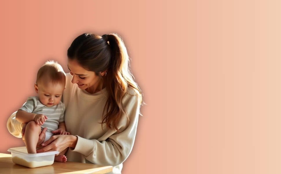 Maman et bébé empreinte Ancrer