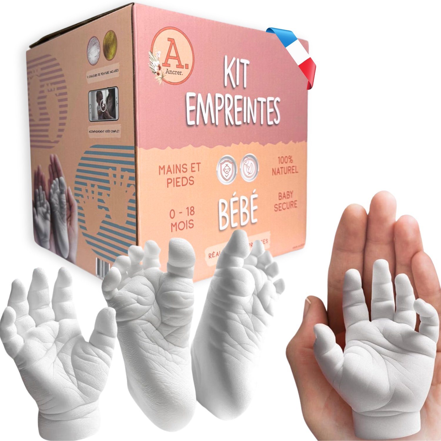 Kit 4 empreintes bébé Ancrer