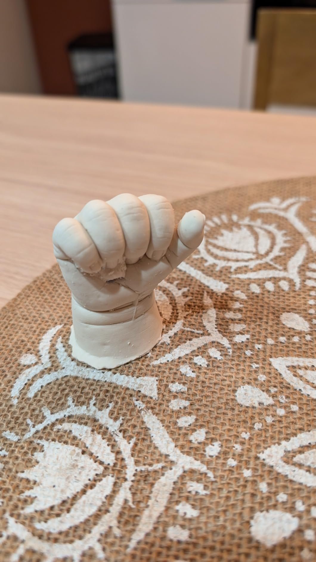 Empreinte bébé réalisée avec le kit ANCRER