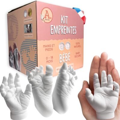 Kit empreinte pour bebe (4 empreintes 0-18 mois) 100% Artisanat Français