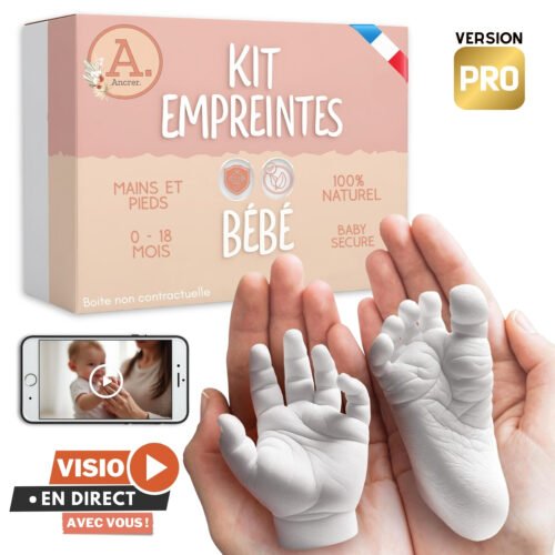 Pro Kit Empreintes bebe (2 Empreintes) – Accompagnent en Visio en direct (30 minutes en français)