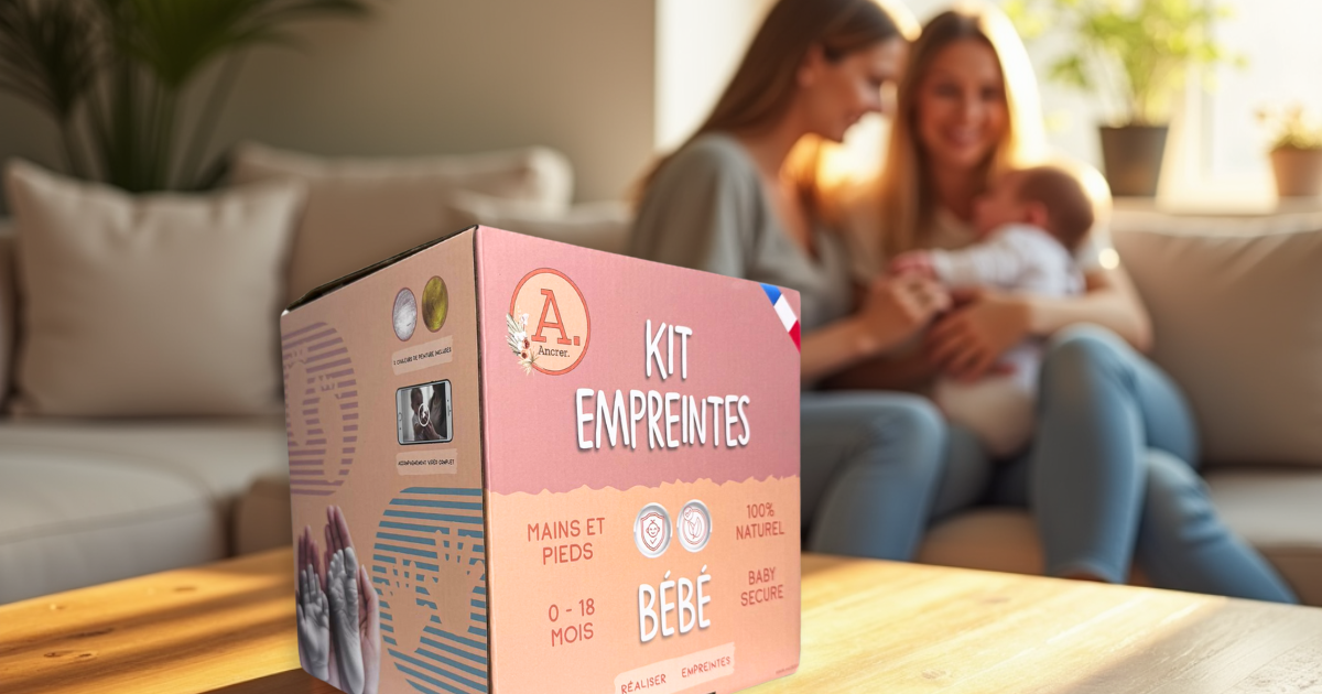 Lire la suite à propos de l’article Comment faire une empreinte main et pied de bébé facilement | avec le kit ANCRER