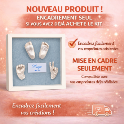 Encadrement personnalisé – Souvenir sur mesure (4 empreintes)