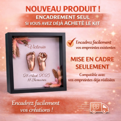 Encadrement personnalisé – Souvenir sur mesure (2 empreintes)