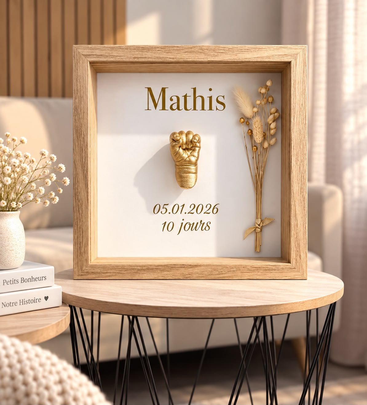 Idée cadeau naissance original avec moulage de bébé